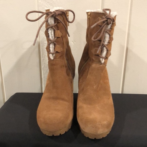 Michael Kors Winter Boots Suede Brown with zip - Picture 5 of 16